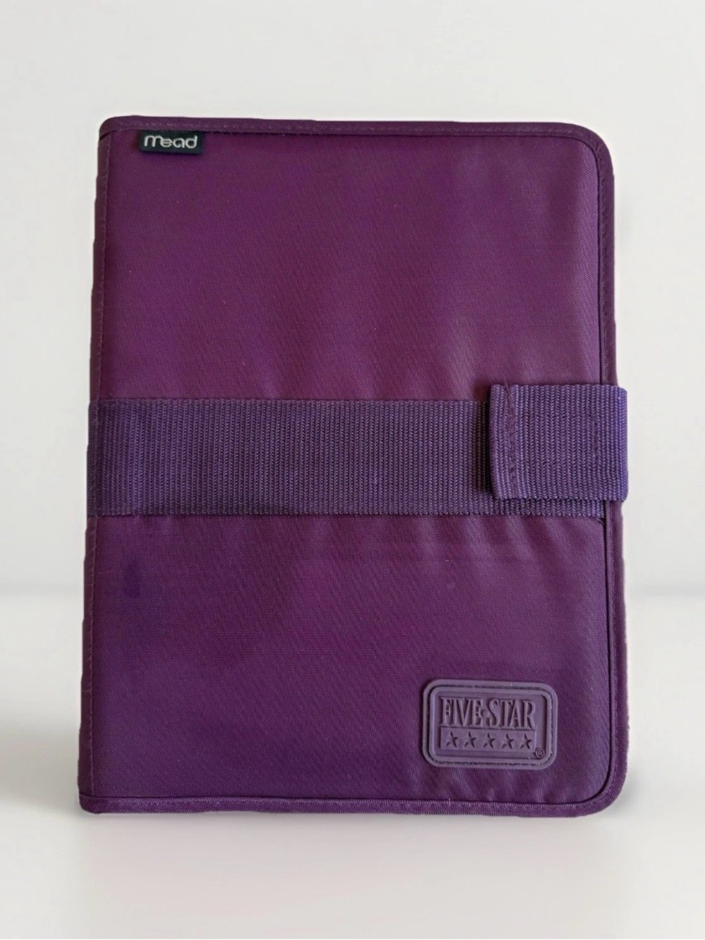 1997 Mead Five Star First Gear Vintage Purple Nylon Notebook Folio Case 2-Pocket